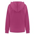 thumbnail image 4 of LUXUR Sweat à Capuche pour Femmes Pull à Manches Longues Décontracté Col en V Violet m, 4 of 4