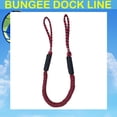 thumbnail image 3 of Elastic Boat Bungee Dock Line Docking Rope Boat Carabiner Boating Dock Line Stretches to 5.5ft Red Black Wave, 3 of 9