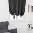 thumbnail image 1 of Innerwin Half Window Curtains Solid Color Kitchen Valance Rod Pocket Soft Short Blackout Curtain Ruched Waterproof Panels Darkening Thermal Insulated Black 47.24 x 55.12", 1 of 9