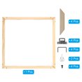 thumbnail image 3 of Unique Bargains Canvas Stretcher Bars Kit, 12x12 Inch Rectangle Solid Wood Frame for Paint, Prints, Oil Paintings, Wood Color, 3 of 5