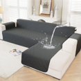 thumbnail image 1 of CHUANK Housse Imperméable pour Canapé, Housses pour Sofa en L, Housse pour Chaise Longue, Housse Réversible de Protection de Meuble pour Chien, Chat, Animaux, Enfants, Moyen, Gris Foncé, 1 of 9