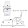 thumbnail image 2 of Patiojoy Patio?Salon?Chaise?Chaise Longue?Fauteuil Inclinable?Dossier Réglable Toutes Saisons pour Extérieur&Intérieur Roues Blanc, 2 of 9