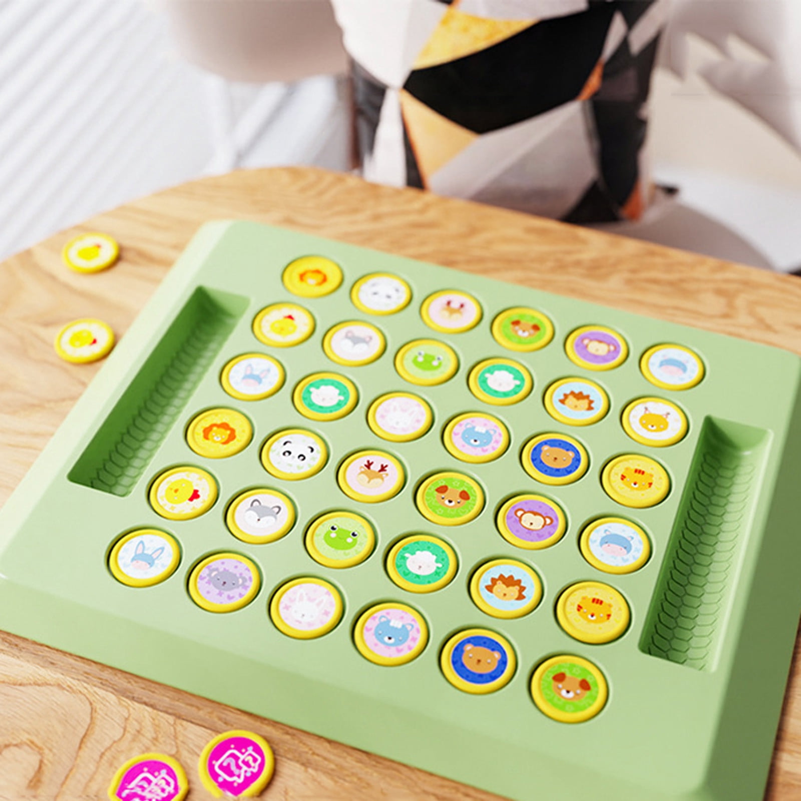 ZZkhGO Two-Player Memory Flip Game, Interactive Matching Puzzle Board Game, Family Party Card Game for Children Adults