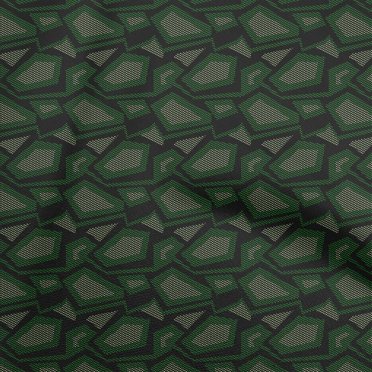 oneOone Cotton Jersey Green Fabric Abstract Fabric For Sewing Printed Craft Fabric By The Yard 58 Inch Wide