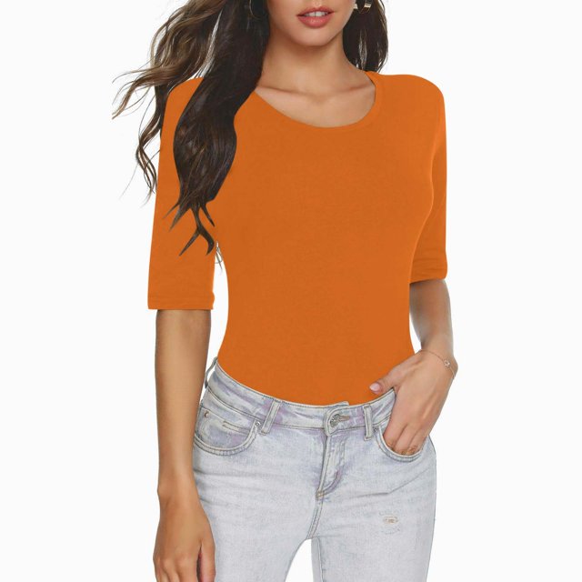 Liquidation d'Économies! BEFOKA T-Shirt Grande Taille pour Femmes, Blouse Décontractée d'Été pour Femmes, Haut à Manches Courtes et Col Rond Uni pour Femmes