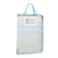 thumbnail image 1 of SLYNSHome Mesh Zipper Pouch,Large File Bag with Handle, A3 Size Foldable Document Storage Tote Bag for Puzzle Project/Cross Stitch/Travel/Office - Blue, 1 of 6