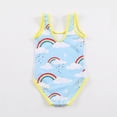 thumbnail image 4 of Pisexur Girls One-Piece Swimsuit 3-7 Years Adjustable Ruffle Bathing Suits Cute Striped Swimwear for Toddler Beach Pool, 4 of 5
