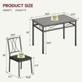 thumbnail image 2 of Dining Table Set for 4, Modern Kitchen Table with 4 Soft Padded Chairs, Dining Room Table Set with Sturdy Metal Frame & MDF Board, Ideal for Living Room Tables, 2 of 9