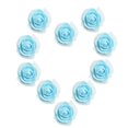 thumbnail image 3 of GUOOL Pack of 100 Artificial Roses DIY Wedding Valentine's Day Bouquets Hairband Light Blue, 3 of 5