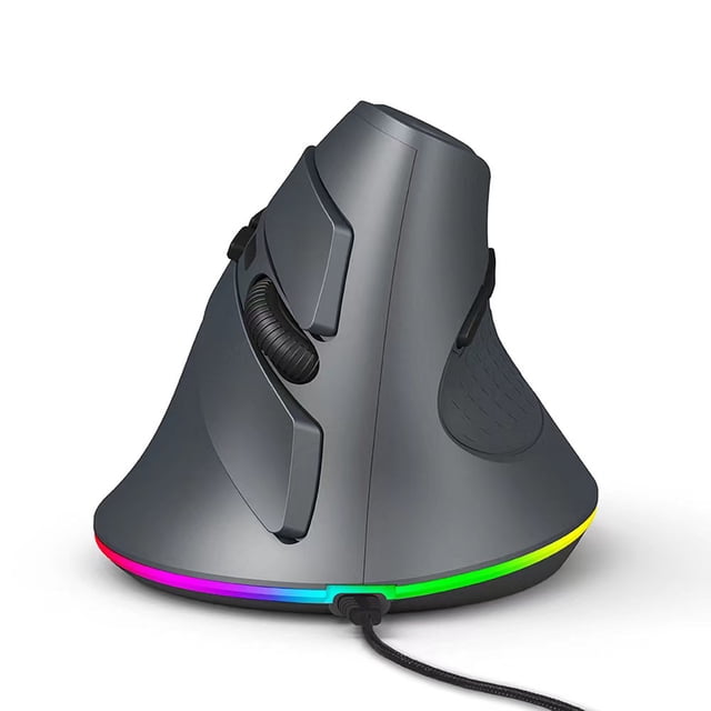 Mistaha Vertical Wired Gaming Mouse Mechanical Mouse 7200DPI Ergonomic Design with 6 Buttons 11 LED