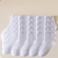 thumbnail image 2 of FAIWAD 10 Pack Toddler Socks Girls Ruffle Socks Soft Cute Frilly Dress Princess Lace Crew Socks for Kids, 2 of 9