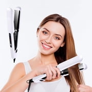 Xihbxyly Clearance Savings Natural Curls, Hair Curler, Curling Wand,Negative Hair Straightener Without Damaging Hair Curls,Fast Heating Crimper Wand Curler In All Hair Type Holiday Deals