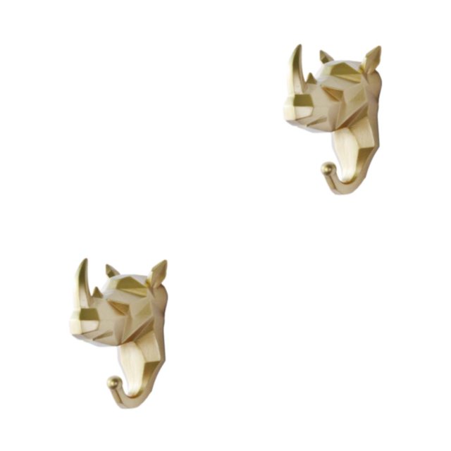 Wweixi Coat Hooks Easy To Install And Wide Application For Added In Daily Life Gold (rhino) 2Set