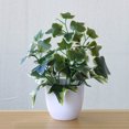 thumbnail image 4 of Artificial Potted Plant Leaf Simulation Leaves Home Office Desktop Greenery Decoration, 4 of 4