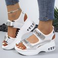thumbnail image 3 of IUJSOY Womens Sandals Open Toe Platform Sneakers Lightweight Cushion Hook and Loop Athletic Shoes, 3 of 9