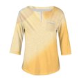thumbnail image 4 of Qertyioot Hauts Grande Taille pour Femmes Été Aguichant Blouse à Col en V Décontractée Ample à Manches Longues Blouses, 4 of 5