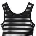 thumbnail image 5 of Ymauqau Débardeurs pour Femmes Grande Taille Doux et Confortables à Encolure Dégagée Rayés Sans Manches T-Shirts Basiques Décontractés Camisoles, 5 of 5