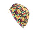 thumbnail image 1 of Ladies Turban Polyester Reusable Washable Foldable Decorative Cap Indoor Outdoor Walking Working Head Bonnet Beanie Yellow, 1 of 7