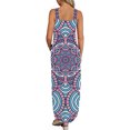 thumbnail image 4 of Birdeem Robe Longue Décontractée pour Femme à Col en V Sans Manches Imprimée, Coupe Ample, Style Camisole, Longue Robe+poche, 4 of 5