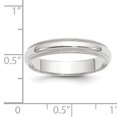 thumbnail image 4 of Bague Demi-Ronde en Or Blanc 10K 4mm Milgrain Taille 8, 4 of 4