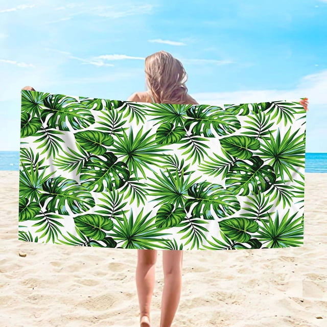 LSLJS Beach Towel Summer Beach Essentials Microfiber Beach Towels Super Lightweight Colorful Bath Towel Sandproof Beach Blanket Multi-Purpose Towel for Travel Swimming Pool 30x60 Inch