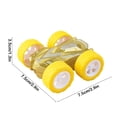 thumbnail image 3 of Yellow Double Sided Flip Shock Friction Car For Children Age 3 Plus Birthday Gift Inertial Motion Toy Vehicle Abs Plastic Durable Portable Play Fun, 3 of 7