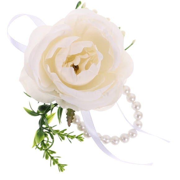 Corsage Bracelet Artificial Flower Wrist Corsage Wristlet for Bride Bridesmaid