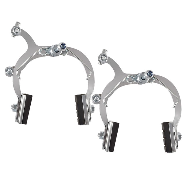 MYG for Road Bike Front and Rear Arch Brake Set, C-Type Bicycle Brake Caliper for 20-26 Inch Bikes, Symmetrical Design with Strong Braking Effect, Easy Installation, Silver