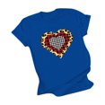 thumbnail image 1 of Hauts d'Été pour Femmes 2023 Femmes Décontracté Imprimé Manches Courtes Col Rond T-Shirt Ample Blouse Hauts, 1 of 3