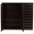thumbnail image 4 of Bowery Hill Armoire à Chaussures Rectangulaire en Bois Brun Foncé Ventilée Non Assemblée, 4 of 5