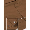 thumbnail image 4 of Innerwin Outwear Lapel Women Military Jacket Fall Solid Color Slim Fit Coat Brown M, 4 of 7