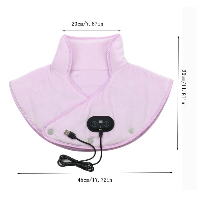 Heating Pad for Neck and Shoulders,Electrothermal Vibration Massage Shoulder Pads, Carbon Fiber Heating Shawl for Neck Protection
