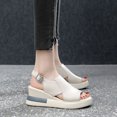 thumbnail image 2 of Chaussures pour Femmes à Talons Hauts à Bout Ouvert en Cuir Souple à Plateforme Haute, 2 of 9