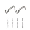 thumbnail image 4 of Mainstays 7/8”-1" Brushed Nickel Adjustable Single Curtain Rod Bracket Set (2 Pack), 4 of 4