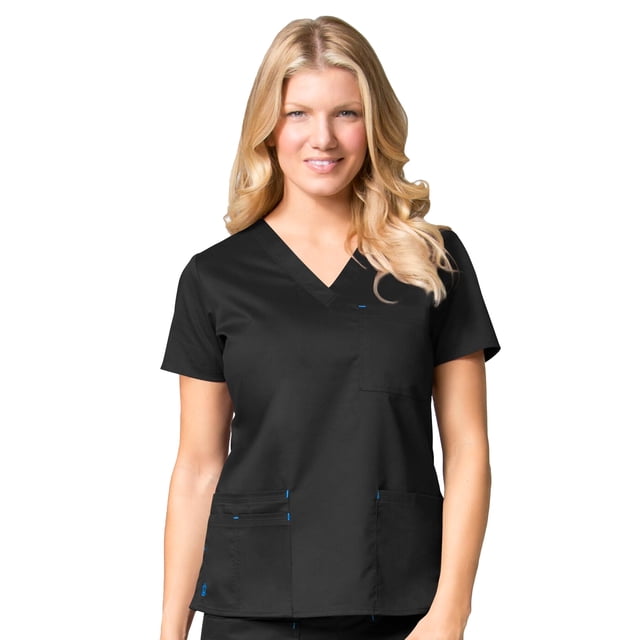 Maevn Blossom 1202 Womens Three Pocket V-Neck Top