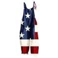 thumbnail image 3 of QATAINLAV Womens Fourth of July Jumpsuits Casual Sleeveless Strap Wide Leg Long Rompers with Pockets Summer Independence Day Outfits Multicolor L Clearance, 3 of 6