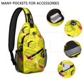thumbnail image 4 of Sushi Roll Rice Fish Avocado Foodie Lightweight Travel Sling Backpack Durable Multipurpose Small Travel Backpack for Essentials, 4 of 6