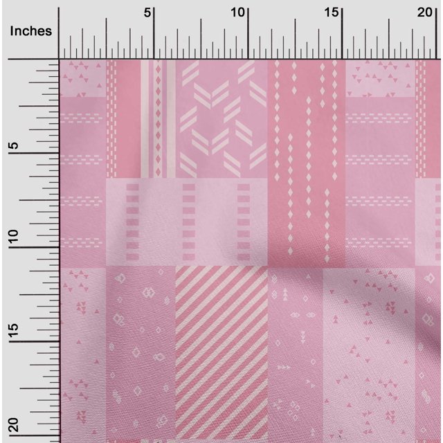 oneOone Cotton Flex Fabric Patchwork Geometric Printed Fabric 1 Yard 40 Inches Wide