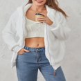 thumbnail image 4 of Womens Full Zip Up Sherpa Hoodie Fuzzy Fleece Jacket Oversized Fluffy Coat with Pockets, 4 of 9
