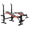 thumbnail image 1 of Soozier Adjustable Weight Bench with Leg Developer Barbell Rack for Weight Lifting and Strength Training Multifunctional Workout Station for Home Gym Fitness, 1 of 9