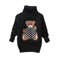 thumbnail image 1 of RXIRUCGD Mode Chandail à Col Roulé Épais à Manches Longues pour Enfants (Noir, Taille : 4 Ans), 1 of 7