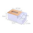 thumbnail image 2 of SHOWERORO Bamboo Tissue Box Cover Rectangular for 1Pack, 2 of 8