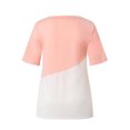 thumbnail image 2 of T-shirt pour Femme à Blocs de Couleur, Manches Courtes, Haut à Col Rond, Blouse, Rose, G, 2 of 5