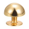 thumbnail image 4 of Unique Bargains 10x6mm Screw Back Rivets Solid Round Head Leather Studs Gold Tone 10 Pack, 4 of 5
