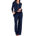 thumbnail image 1 of LSLJS Pyjama à Simple Boutonnage pour Femme Automne Hiver à Manches Longues Pantalon de Pyjama Ensemble de Tenue d'Intérieur, Peignoirs Cadeaux pour Femmes, 1 of 5