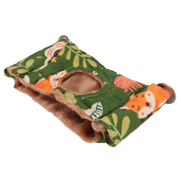Warm Plush Bird Bed Double Layer Hanging Hammock Reduces Anxiety, Provides Shelter For Parrots With Easy Assembly