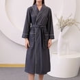 thumbnail image 2 of Timegard Robe de Nuit pour Femmes Grande Taille à Manches Longues Peignoirs Confortables avec Poches Ceinturée Mi-Longue, 2 of 4