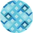 thumbnail image 1 of Ahgly Company Tapis d'Intérieur Lavable à la Machine, Carré, Transitionnel, Bleu Ciel Profond, Tapis de Zone, 3 Pieds Carré, 1 of 7