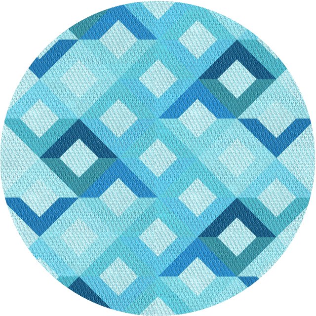 Ahgly Company Tapis d'Intérieur Lavable à la Machine, Carré, Transitionnel, Bleu Ciel Profond, Tapis de Zone, 3 Pieds Carré