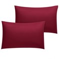 thumbnail image 1 of 2pcs Pillowcases Soft Microfiber,No Wrinkle,Standard, Wine Red Pillow Case Cover, 1 of 10